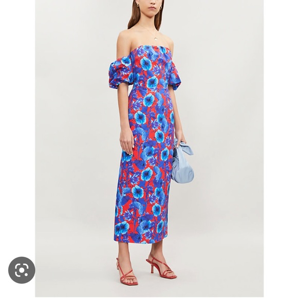 BORGO DE NOR Adelita Off The Shoulder  Cotton Poplin  Size Uk 6 US 0-2 - Picture 4 of 11